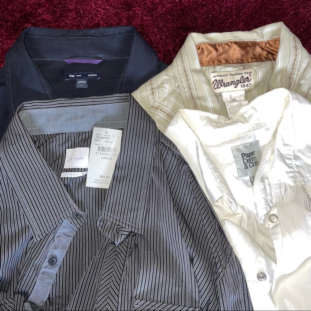 Bundle Mens Large Dress Shirts